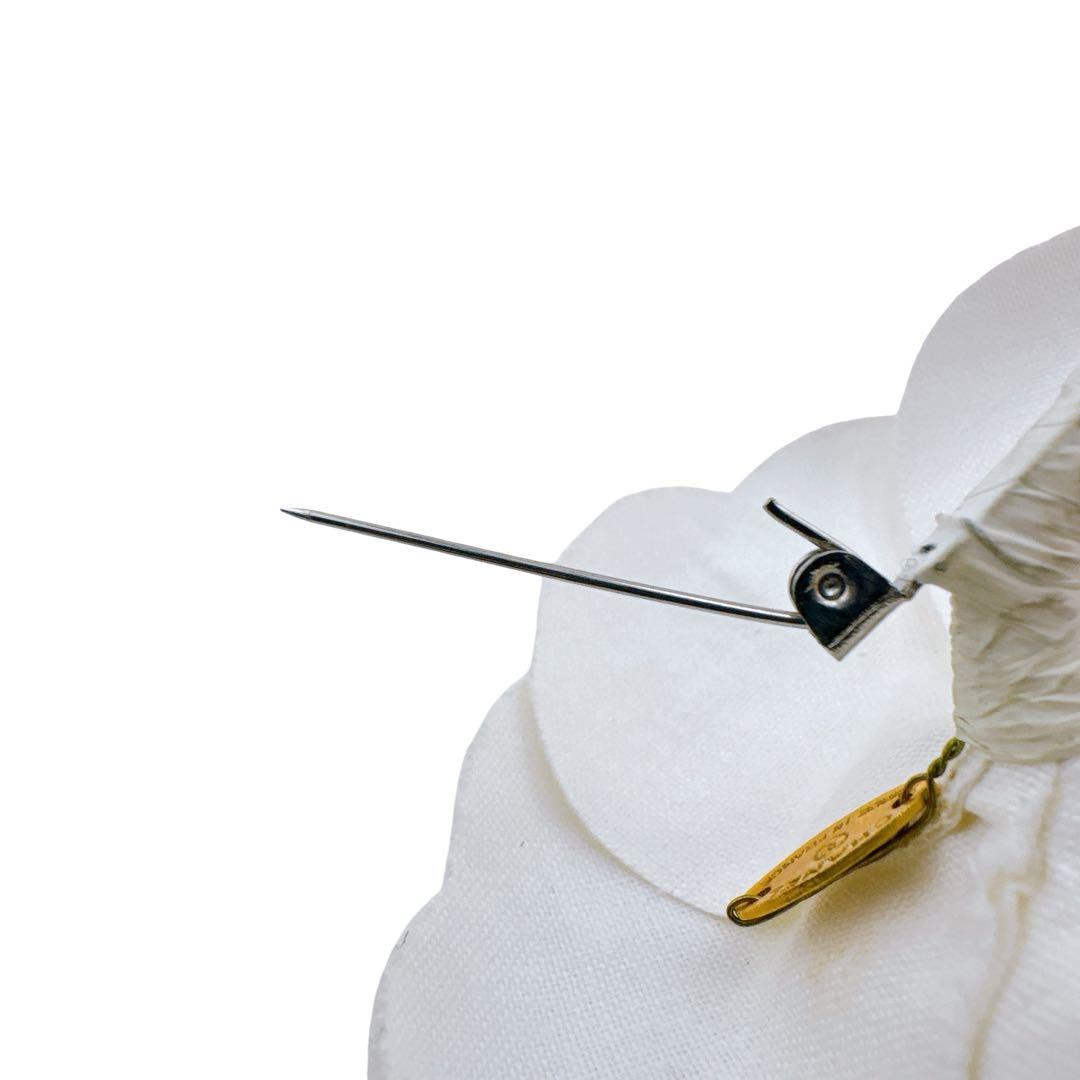 シャネル カメリア ピンブローチ ピンバッジ コサージュ レディース ホワイト