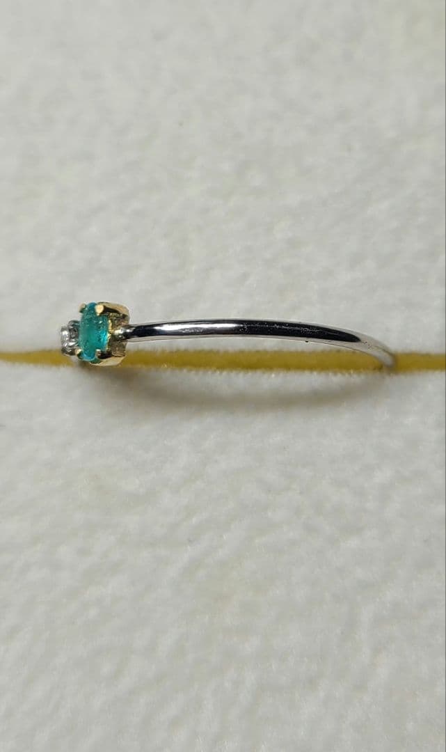 ★バターリャパライバトルマリン&アーガイルピンクダイヤモンド18金&Ptリング★