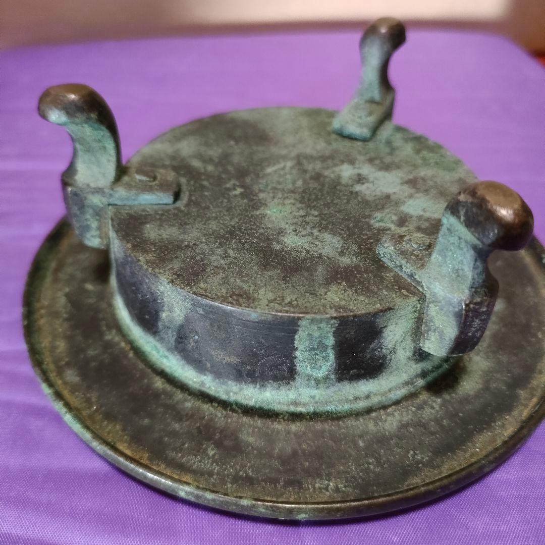 古銅　香炉　３足　中国古玩　明時代　清時代　骨董アンティーク　時代