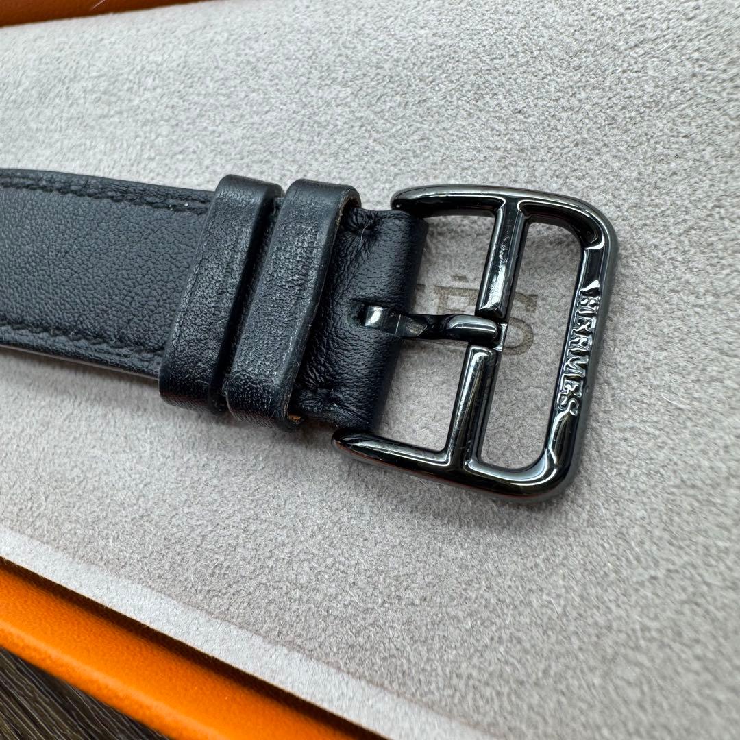 2247 Apple Watch エルメス　ブラック　ドゥブルトゥール　二重