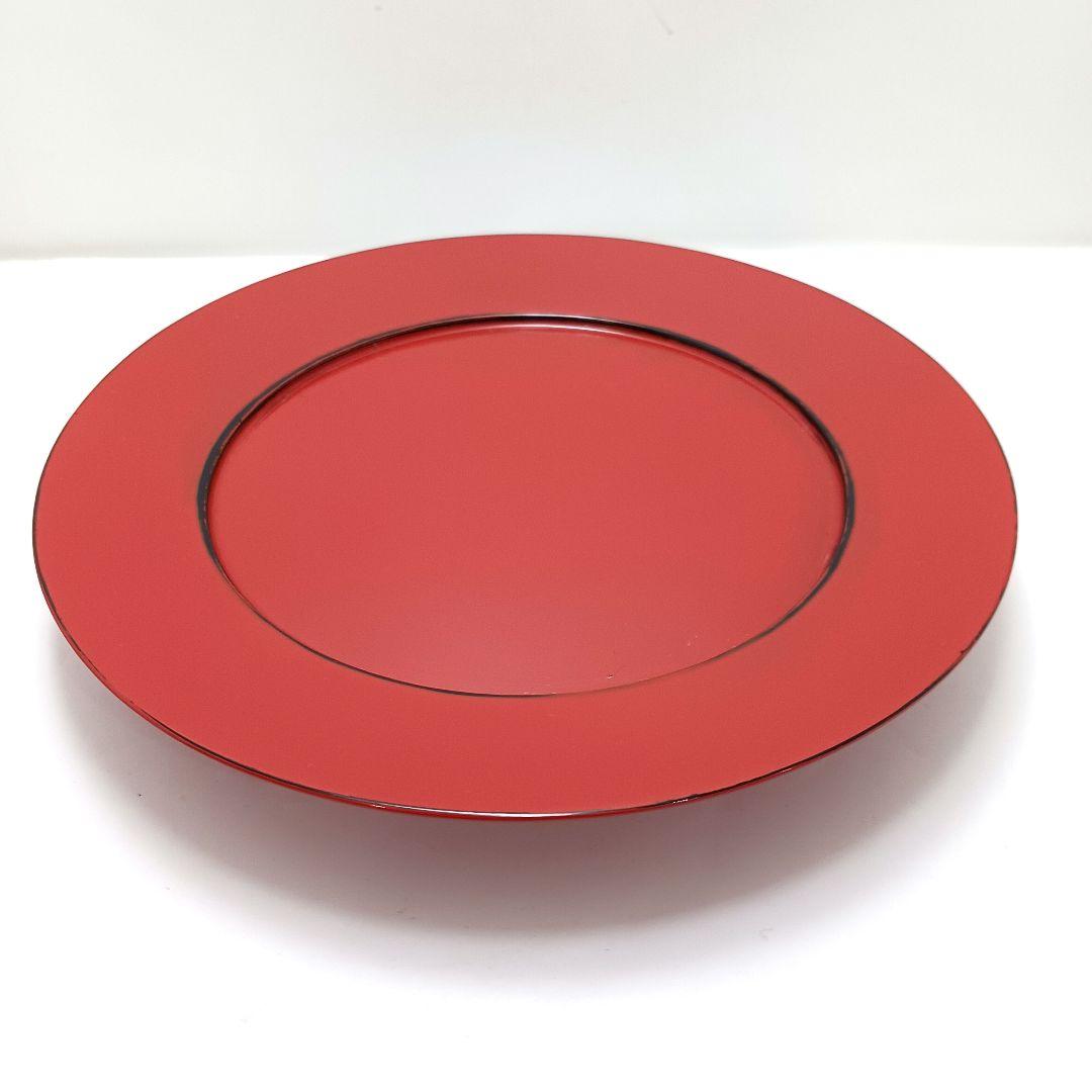 専用Y2718-11 三代 村瀬治兵衛 朱漆 高杯盆 菓子皿 直径18㎝　Z