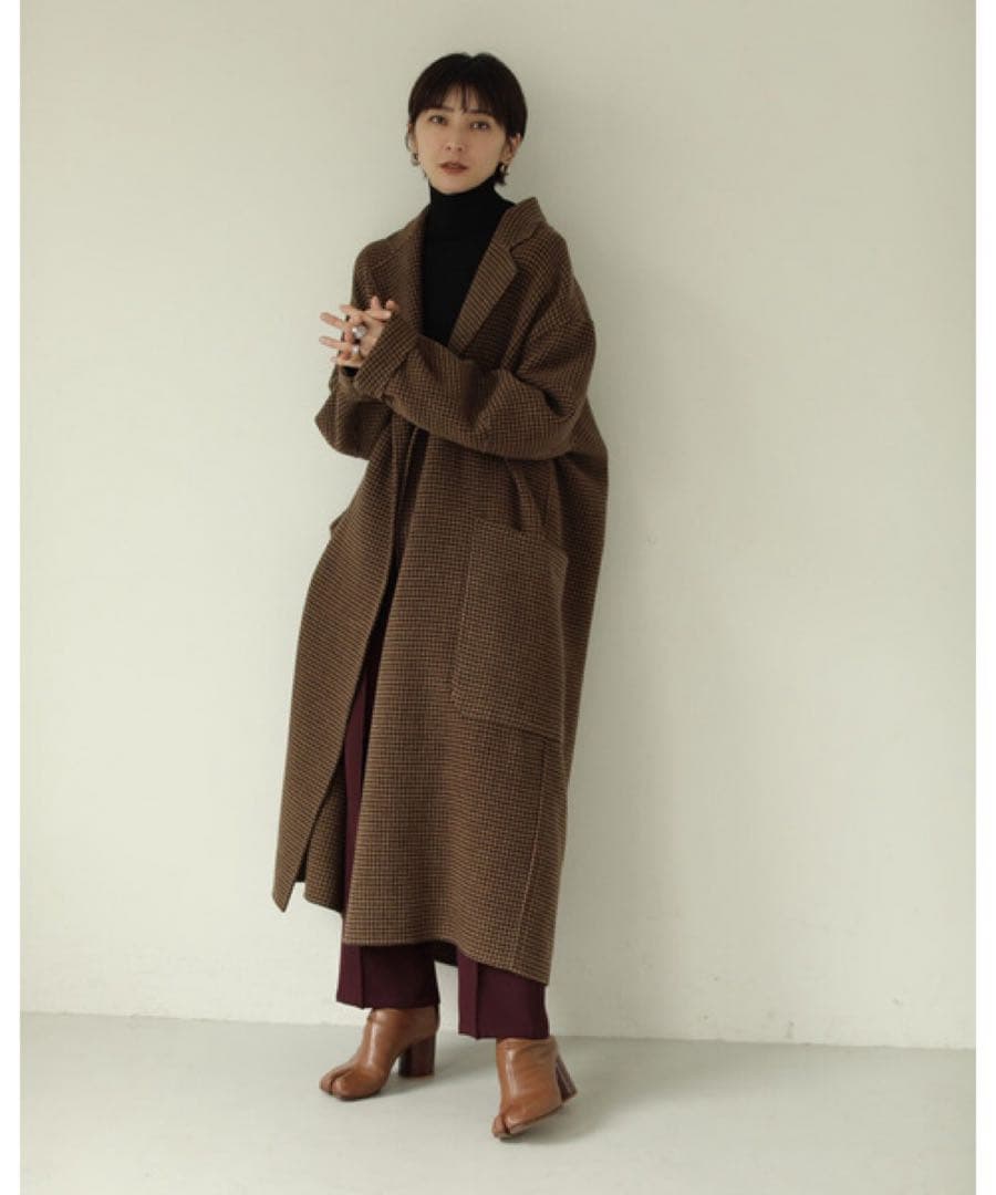 TODAYFUL オーバーチェックコート〔サイズ36〕