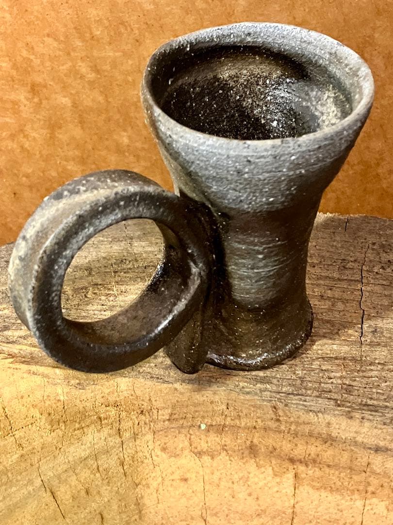 名品。越前　穴窯　フリーカップ　コーヒーやビール、ワインやお茶にも