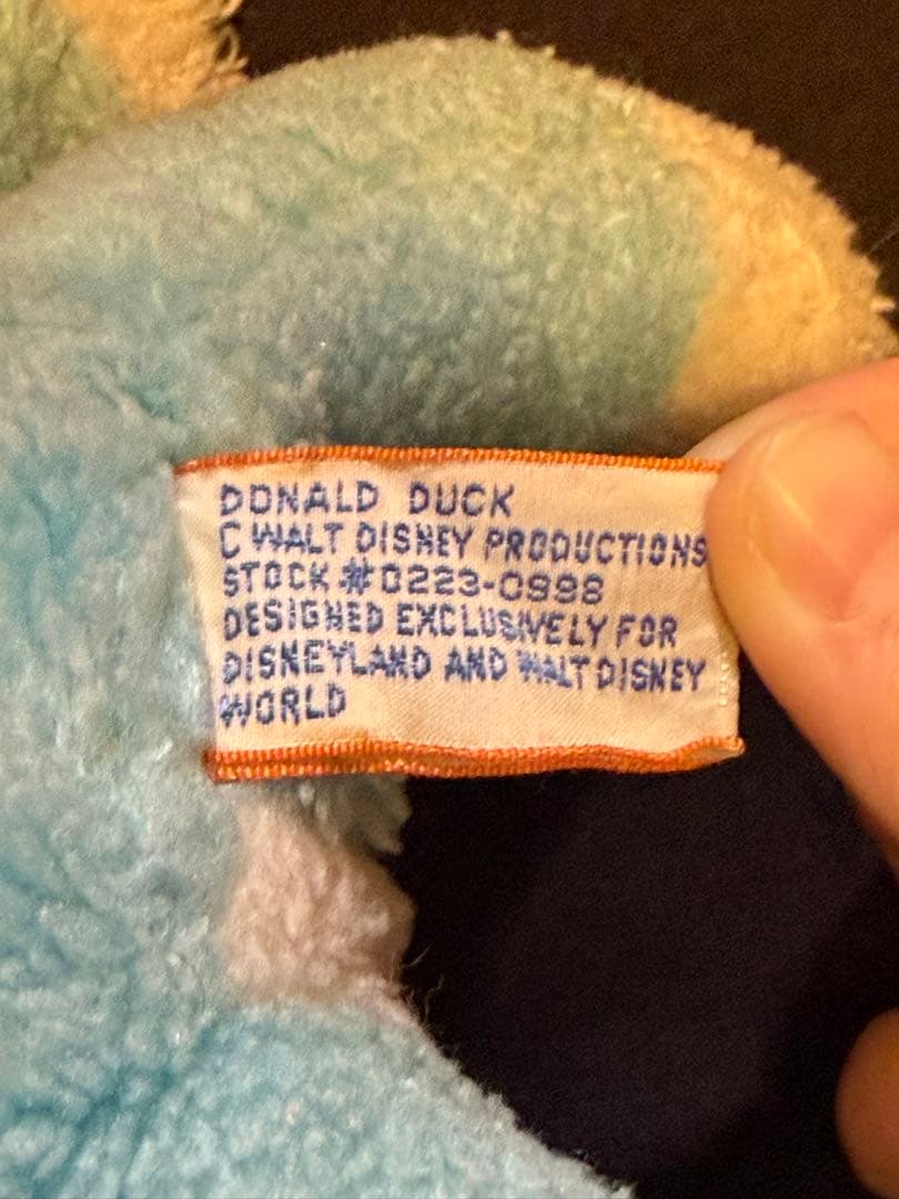 【ヴィンテージ】1980年代 ドナルドダック ぬいぐるみ