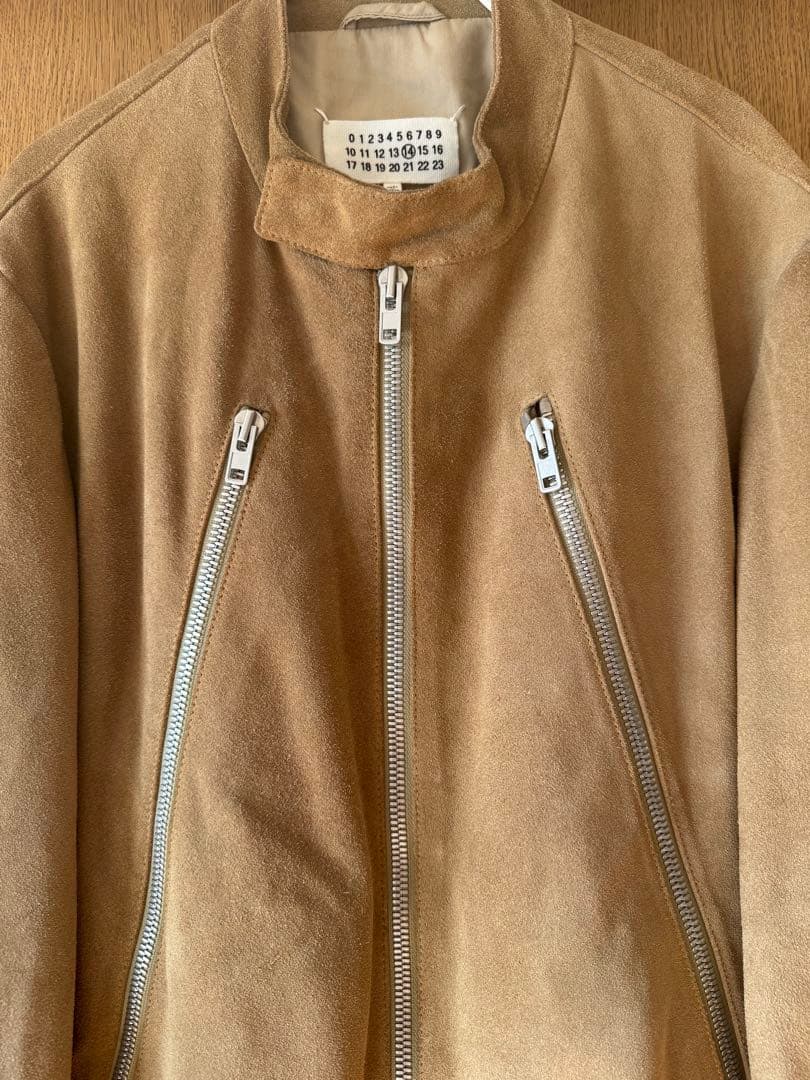 マルジェラ 18AW スエード 48 八の字 ライダースジャケット　ビッグサイズ
