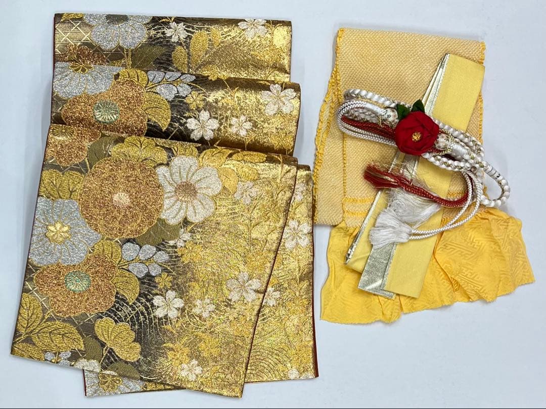 振り袖　フルセット　別誂長襦袢付　金彩加工　金駒刺繍　成人式　蝶々　643