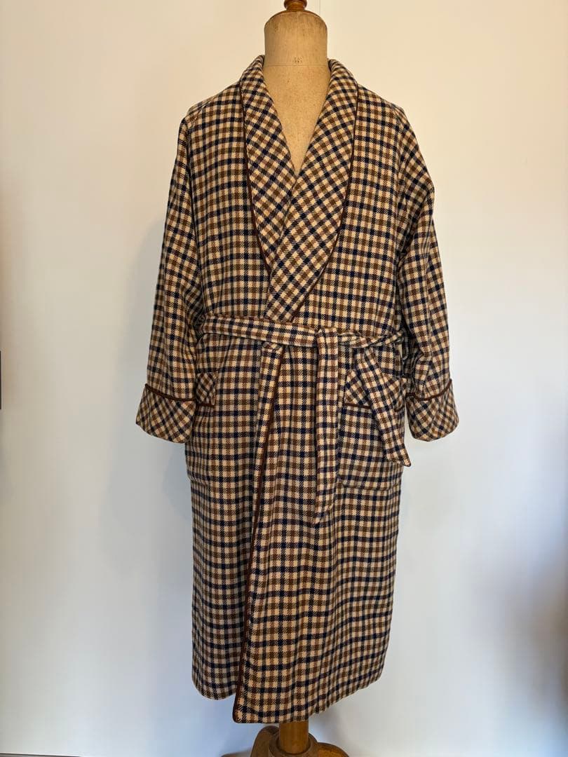 アクアスキュータム　ガンクラブチェック　ガウンコート