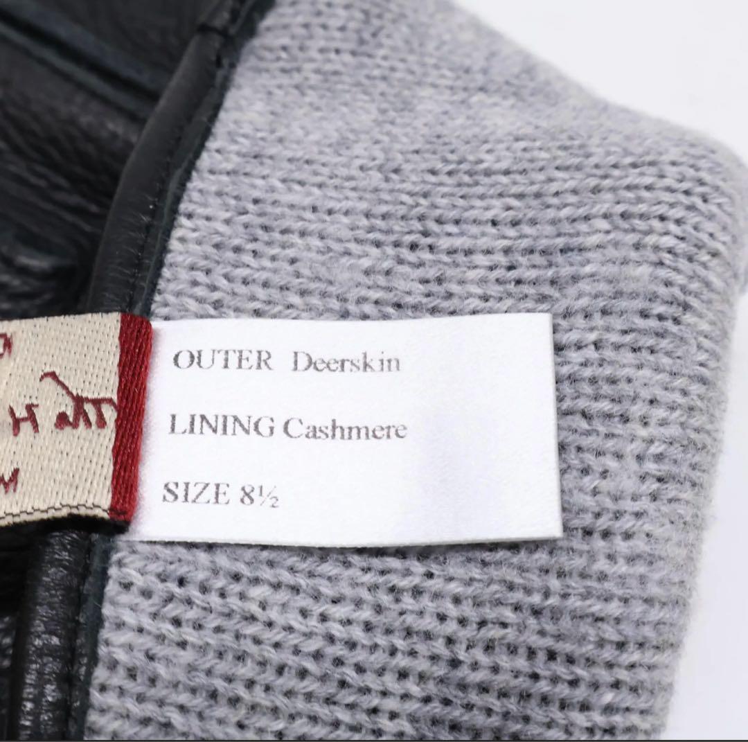 DENTS デンツ 美品 ディアスキン カシミアライナー 手袋 8 1/2