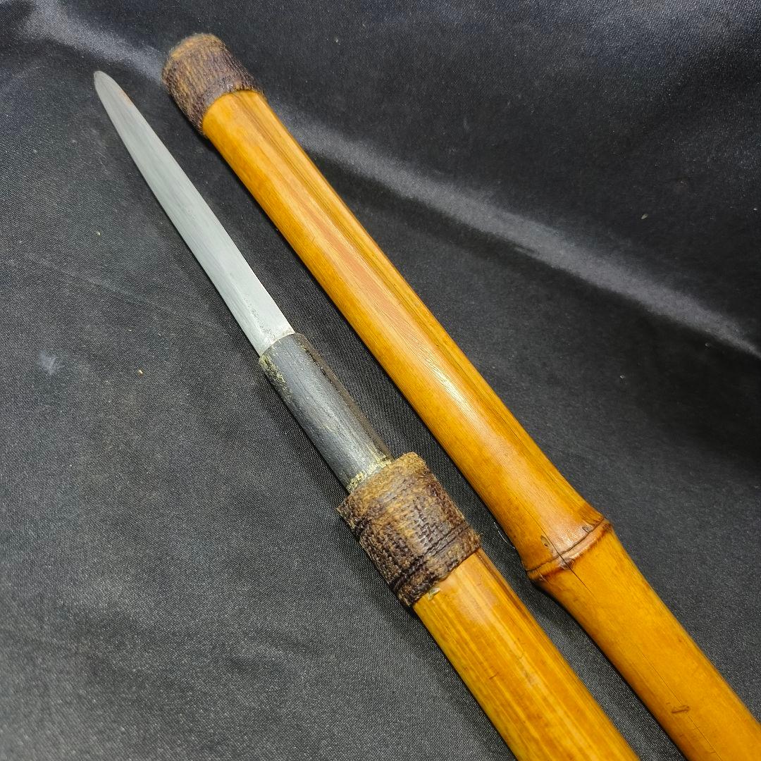 本格仕込み杖 江戸武具 骨董 極上鋼刃 袋付 時代物 古美術 蒐集家放出美品武具