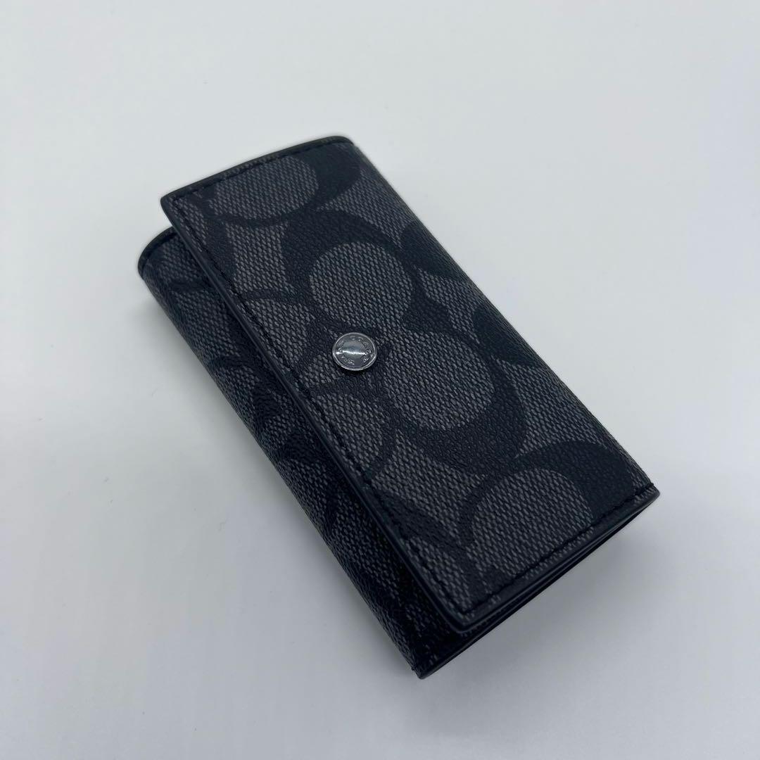 新品未使用品　COACH コーチ　キーケース　5連　ブラック　綺麗　すぐ発送