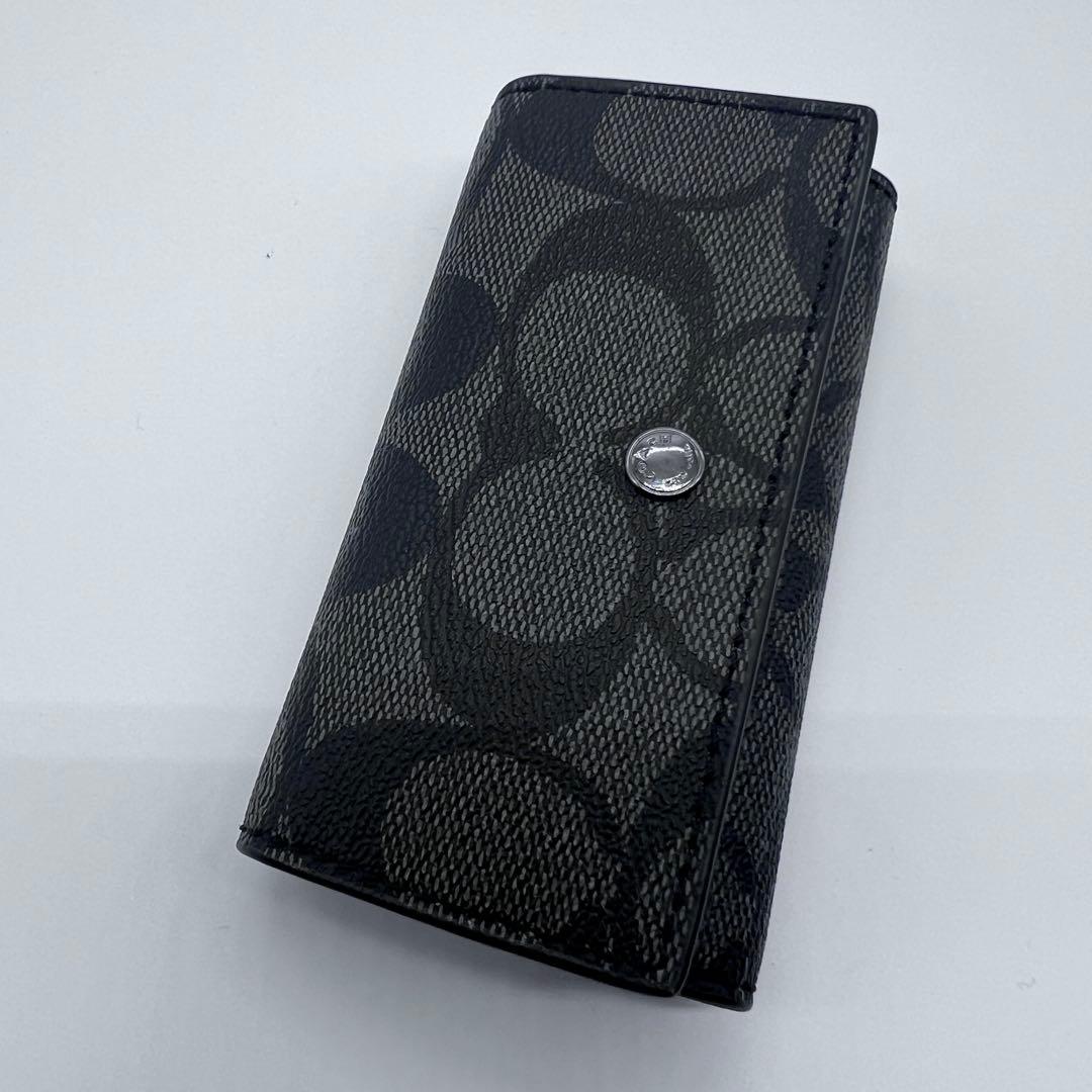 新品未使用品　COACH コーチ　キーケース　5連　ブラック　綺麗　すぐ発送