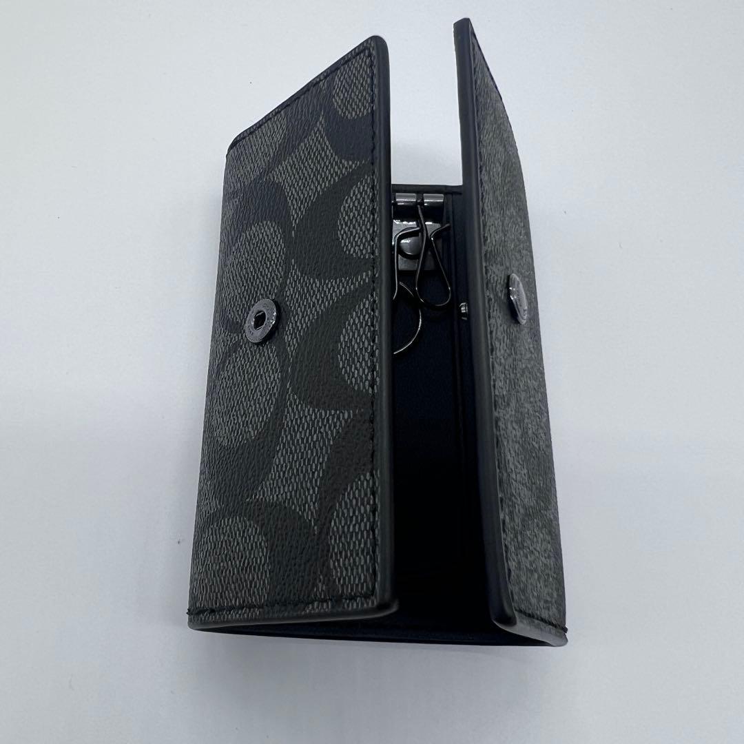 新品未使用品　COACH コーチ　キーケース　5連　ブラック　綺麗　すぐ発送