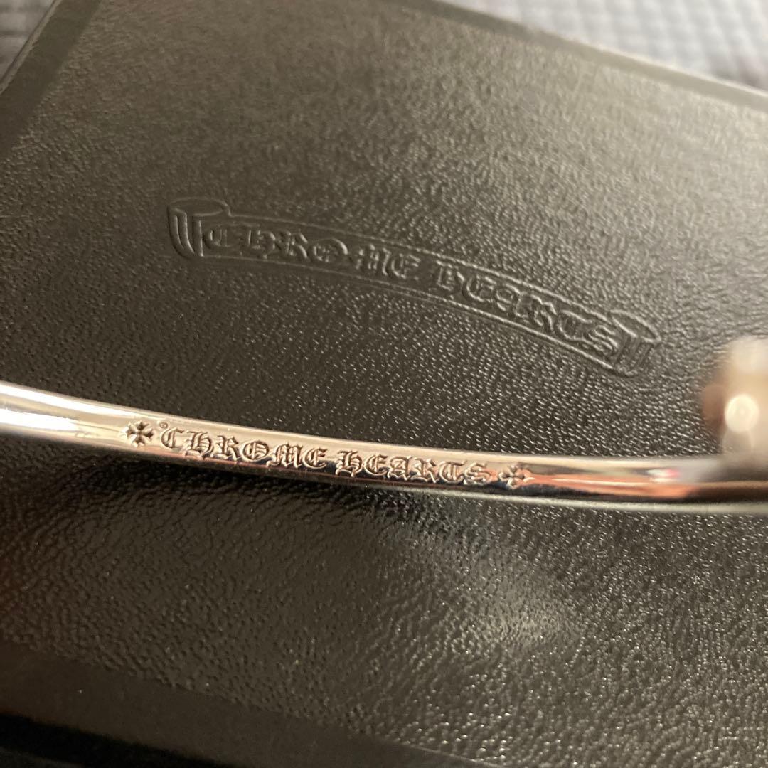 クロムハーツダブルドッグ パヴェダイヤモンドバングルシルバー925