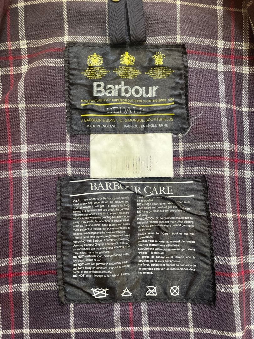 90s バブアー　BEDALE ブラック　英国製