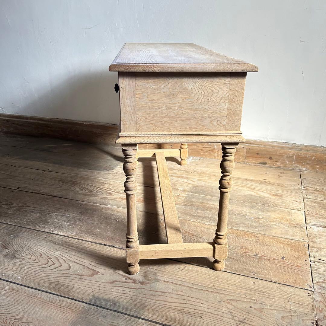 フランス アンティーク サイドテーブル 引き出し2杯　木製 コンソール　剥離