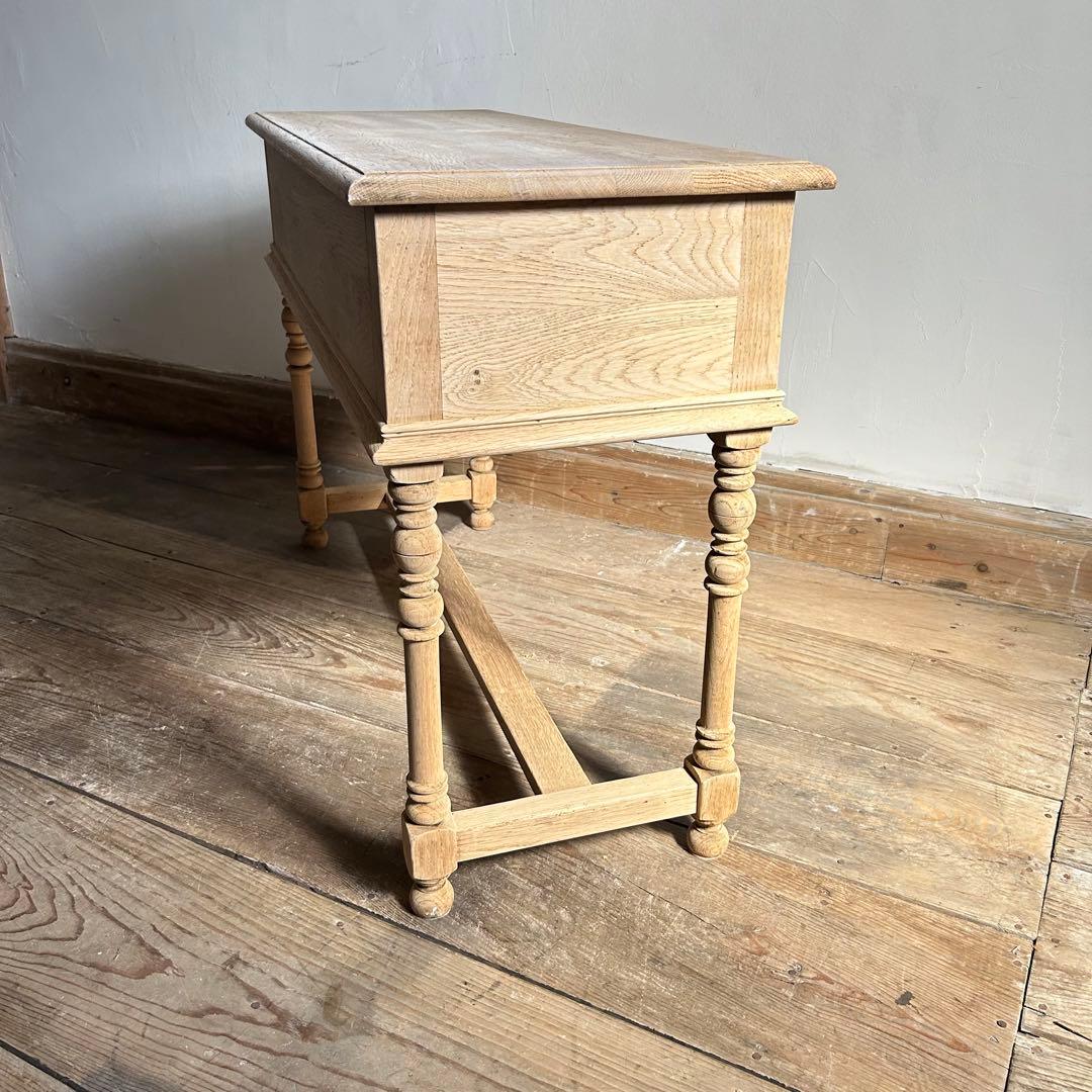 フランス アンティーク サイドテーブル 引き出し2杯　木製 コンソール　剥離