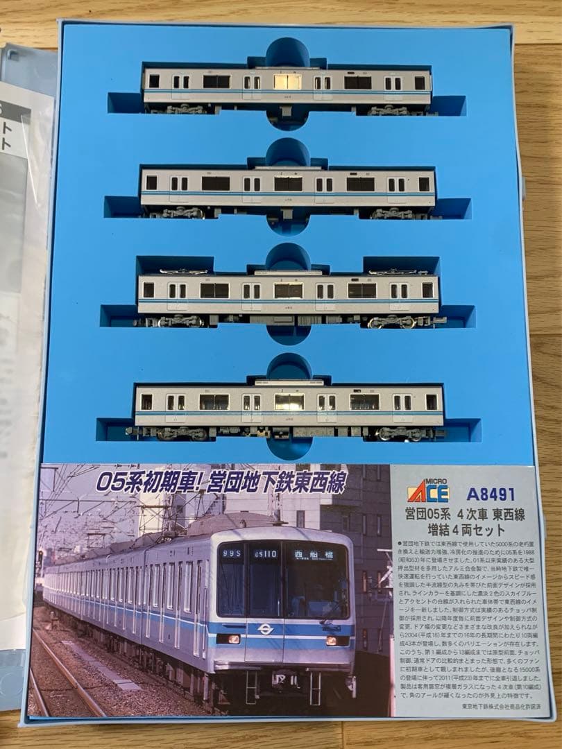 【未使用】Nゲージ 東西線05系初期 基・増A-8490 A-8491
