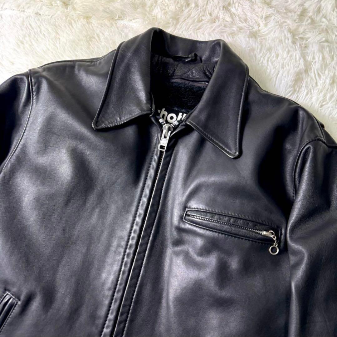 美品/希少✨schott トラッカージャケット　ライダース　ブラック　本革　38