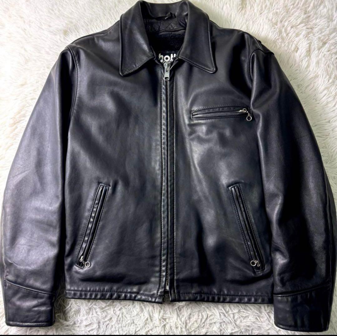 美品/希少✨schott トラッカージャケット　ライダース　ブラック　本革　38