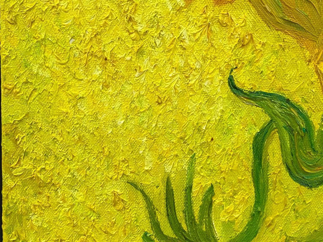 フィンセント・ファン・ゴッホ『ひまわり』複製画　手描き　摸写⑥ F12