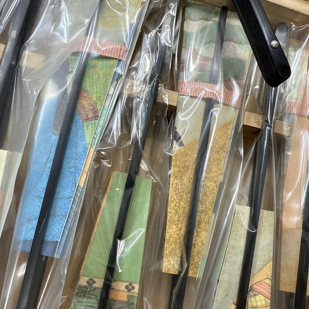 【 源氏物語飾り扇 】フランクリン画廊 解説書付き 20本 源氏物語 扇