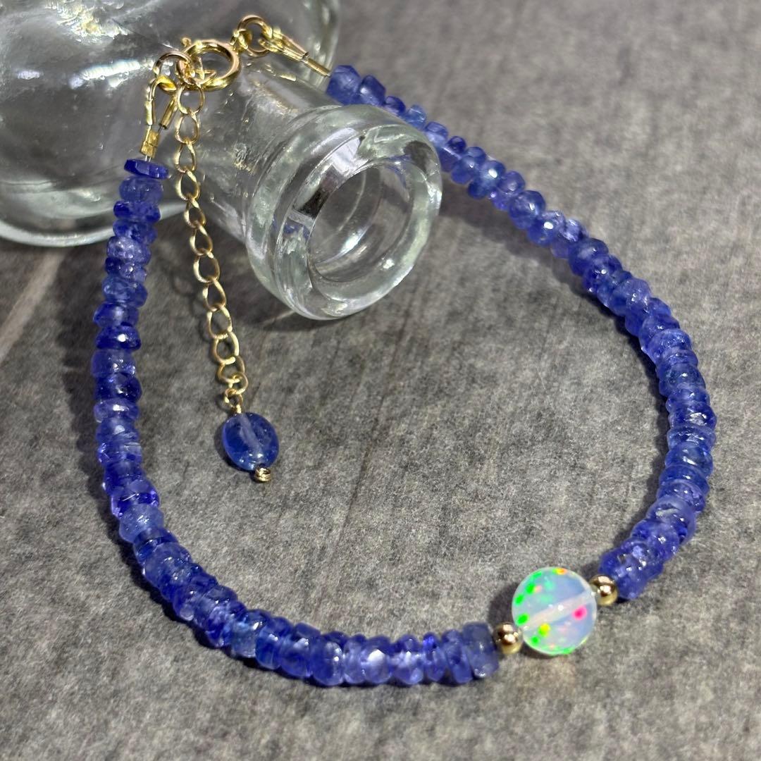 【桃色の雲】エチオピア産オパール丸玉✴︎14kgfブレスレットB141他