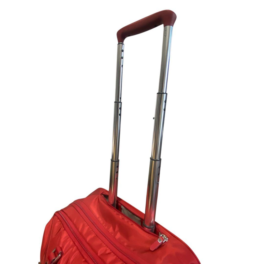 希少美品　サムソナイト　キャリーケース　機内持ち込み　赤　４輪　収納ハンドル