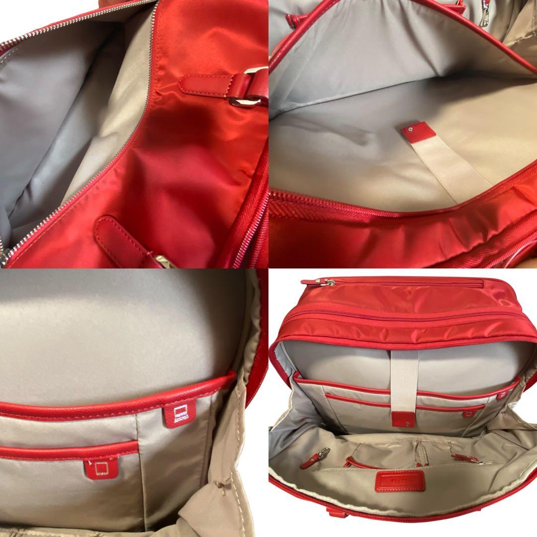 希少美品　サムソナイト　キャリーケース　機内持ち込み　赤　４輪　収納ハンドル