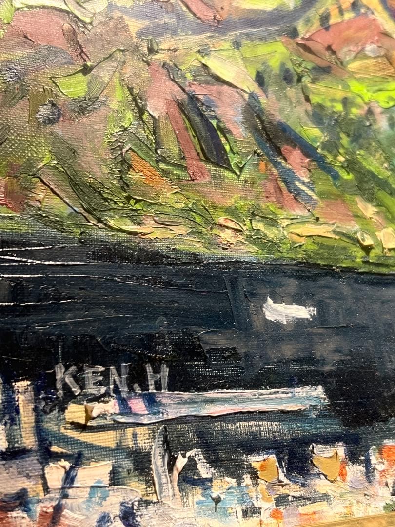 専用他の方発送×桜島　【油彩画】　直筆サインあり