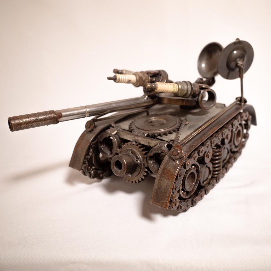 廃材アート 戦車 鉄