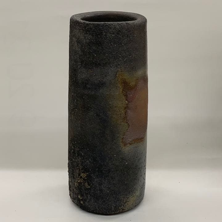 【花入1】備前1  筒花生　伊勢崎満　高さ23㎝