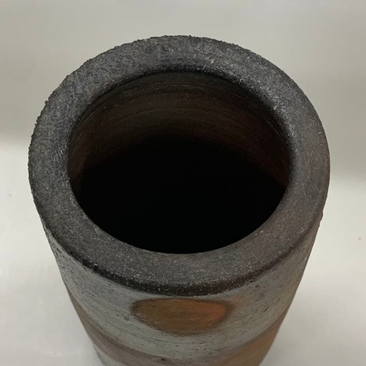 【花入1】備前1  筒花生　伊勢崎満　高さ23㎝