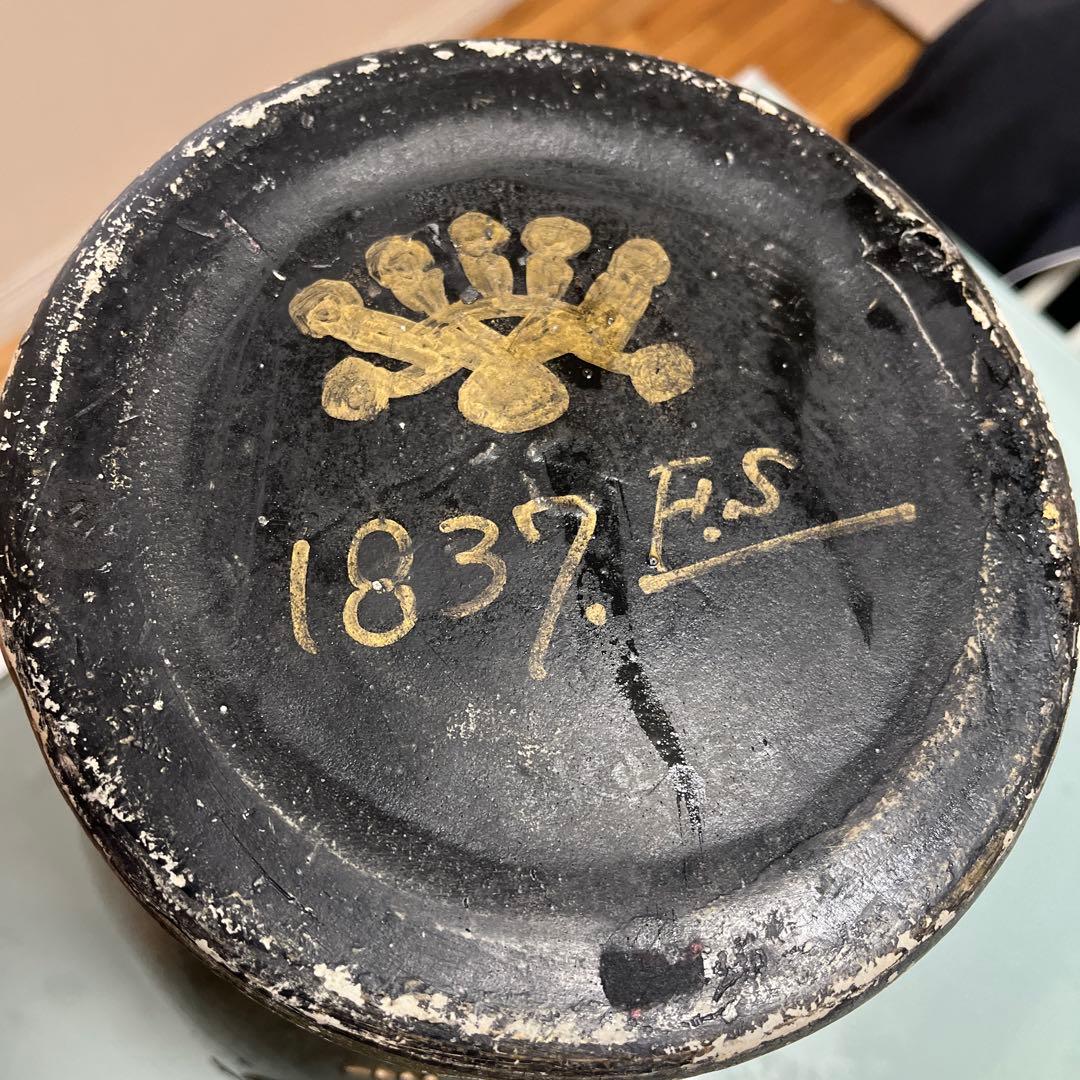 母子像 花瓶 陶器製 高さ約46cm 壺底1837F.Sを書きあり