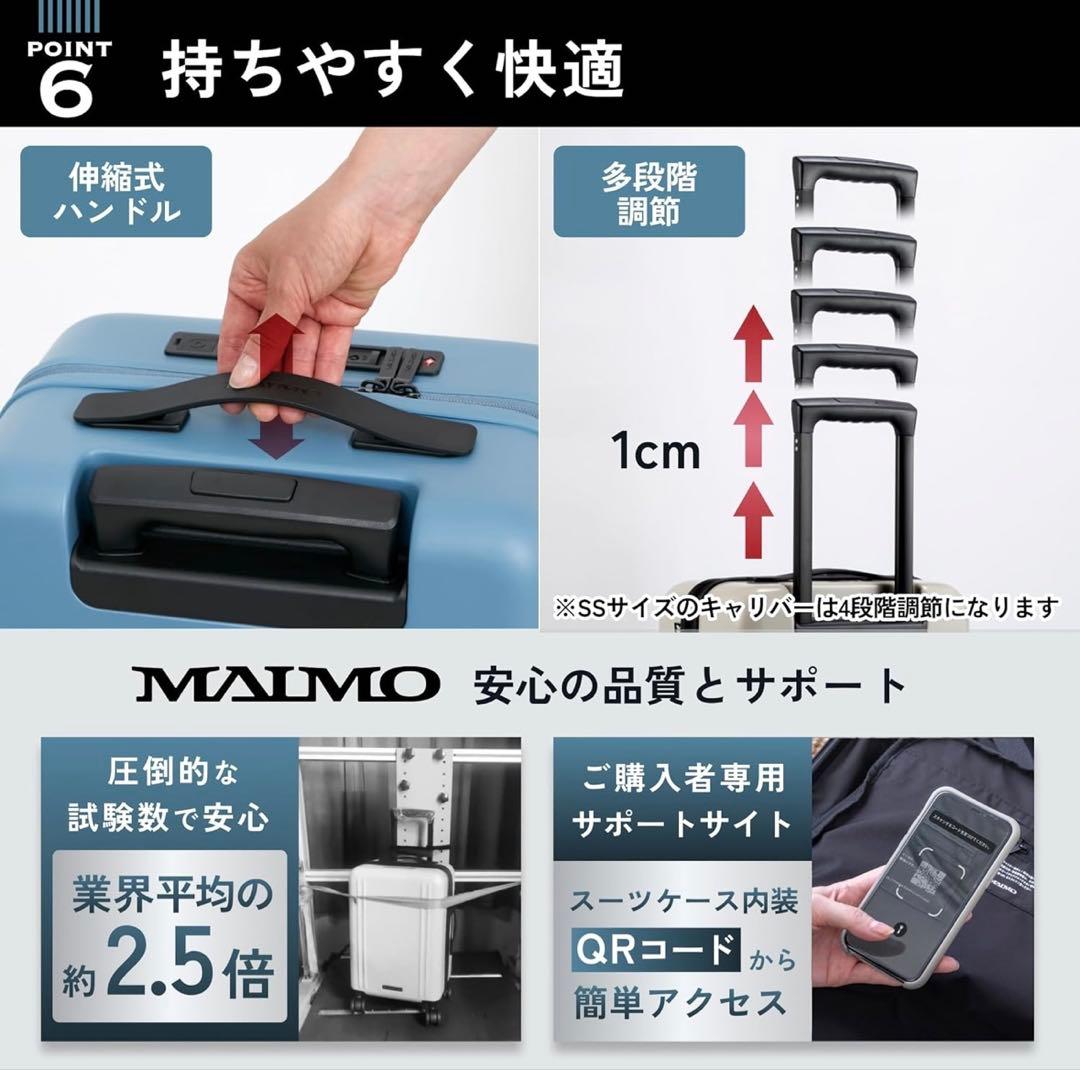 [MAIMO] スーツケース Sサイズ 機内持ち込み 【フロントオープン】