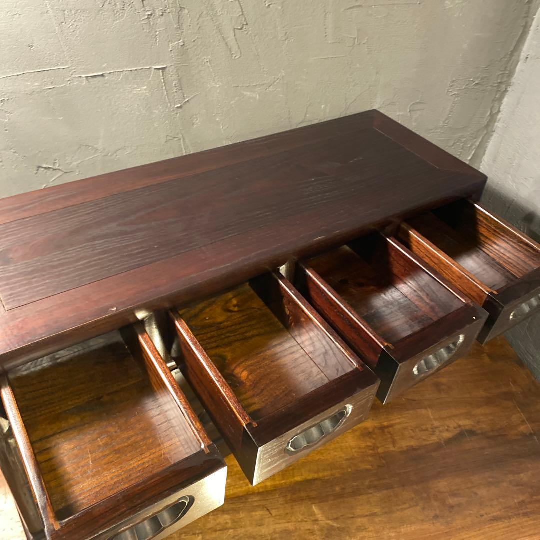 高級薬箪笥 小引き出し12杯 花梨 インテリア 収納 和家具