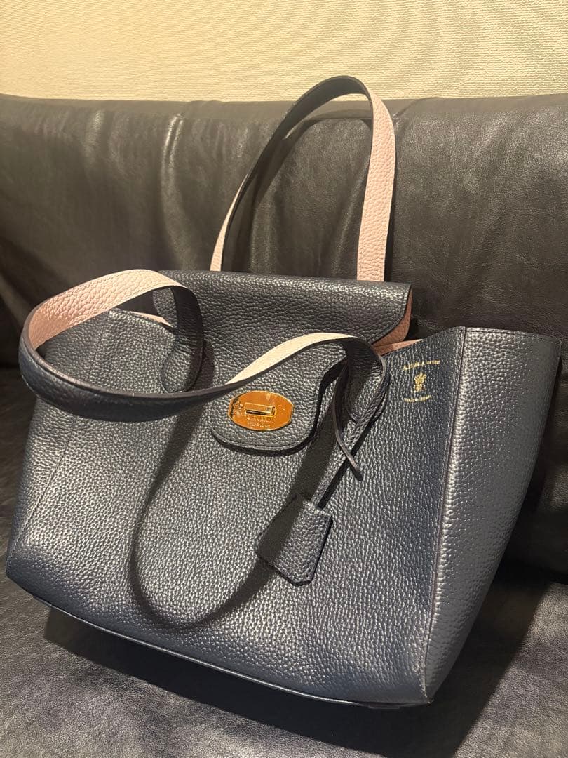 A.D.M.Jバック　濃紺＆淡いピンク