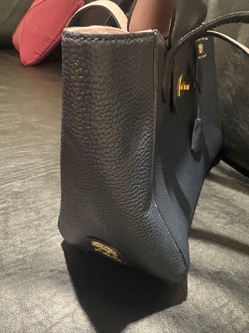 A.D.M.Jバック　濃紺＆淡いピンク