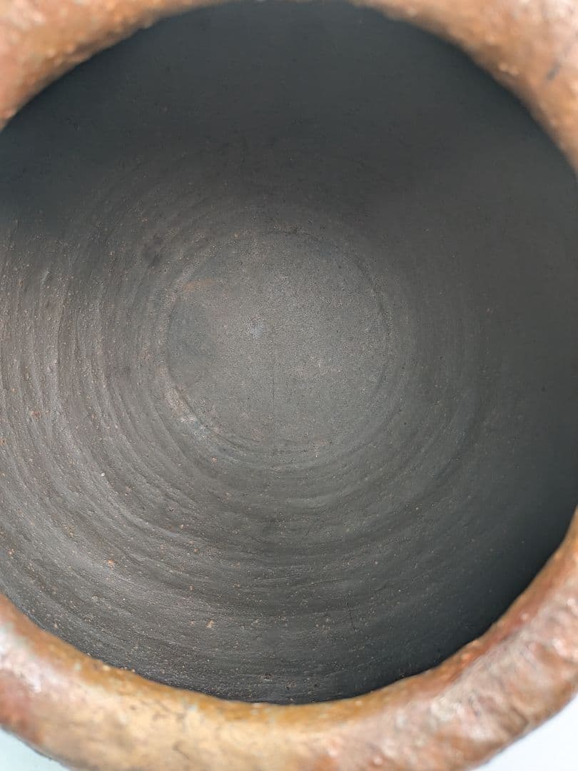 中村六郎 備前焼 壺 壷 紐作り 希少 工芸品 置物 コレクション インテリア