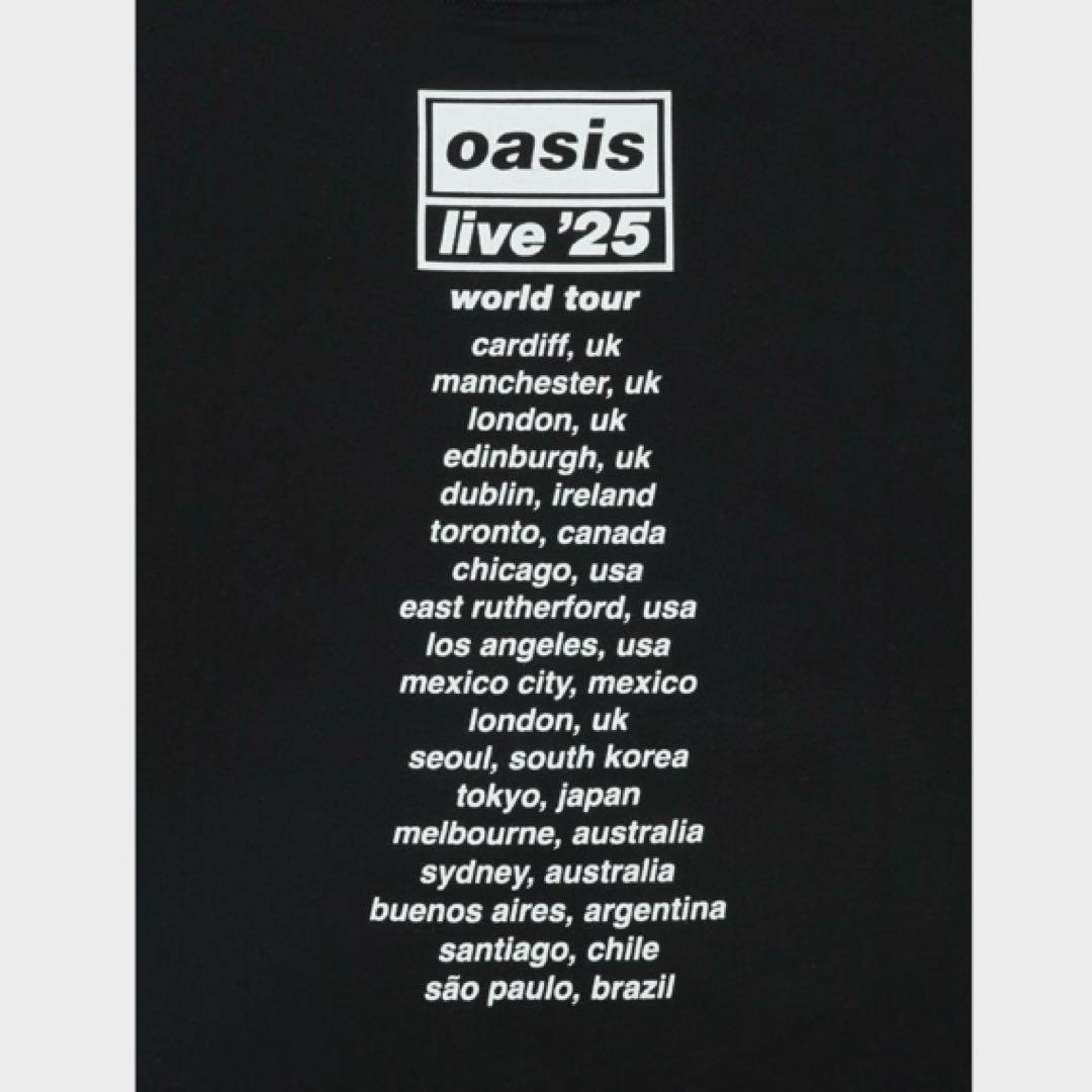 オアシス公式 oasis live '25 東京公演Tシャツ モノクロ XXL