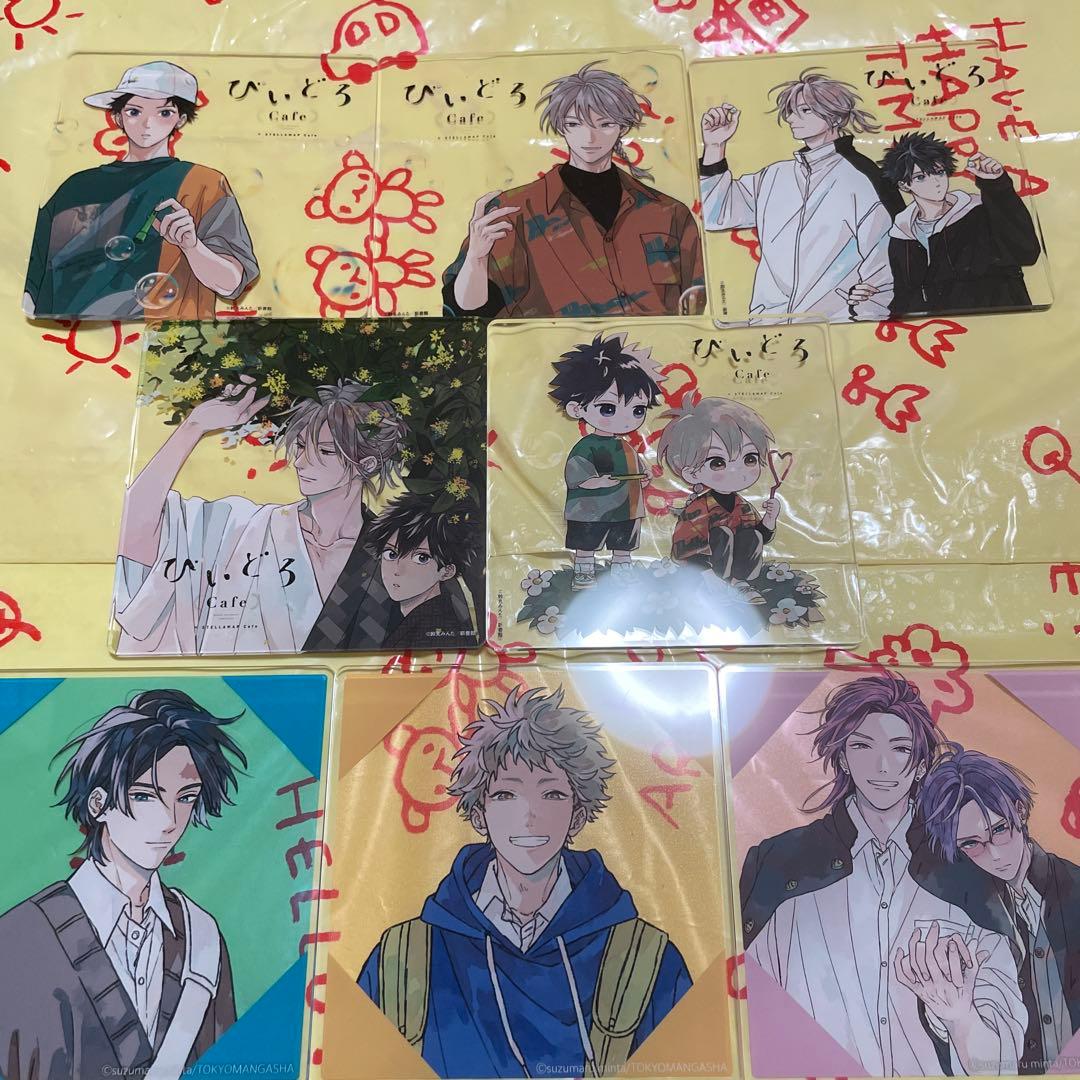 鈴丸みんた/コラボ/カフェ/コースター/タカラのびいどろ/キューピッド