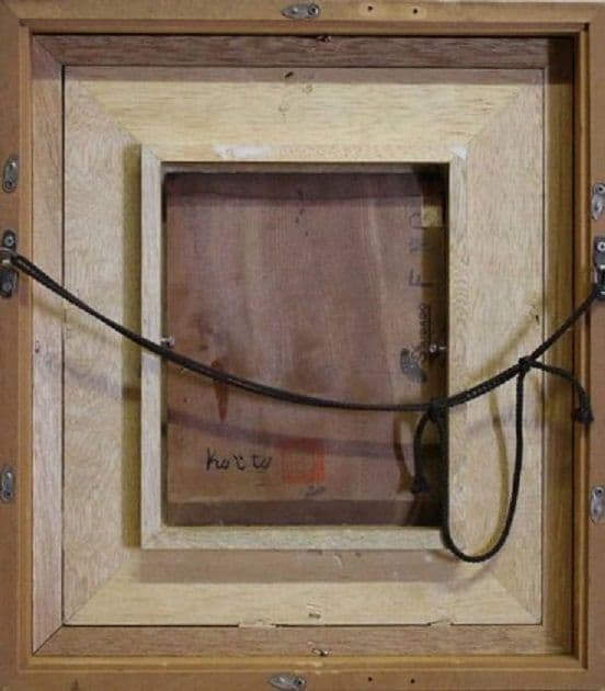 ※油彩画/花/肉筆/板/額付き/サイン有り/