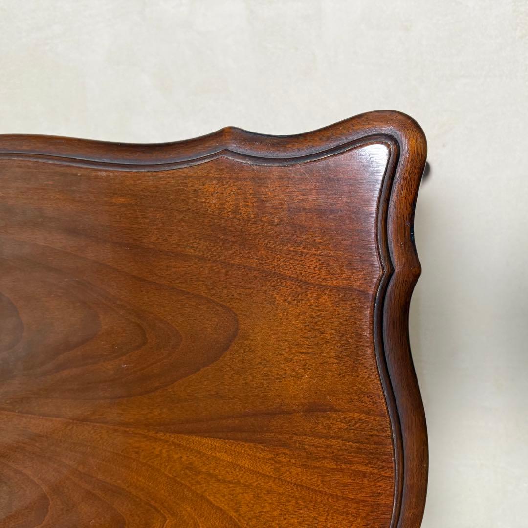 マルニ木工　サイドテーブル　アンティーク　レトロ猫脚　ロココ調