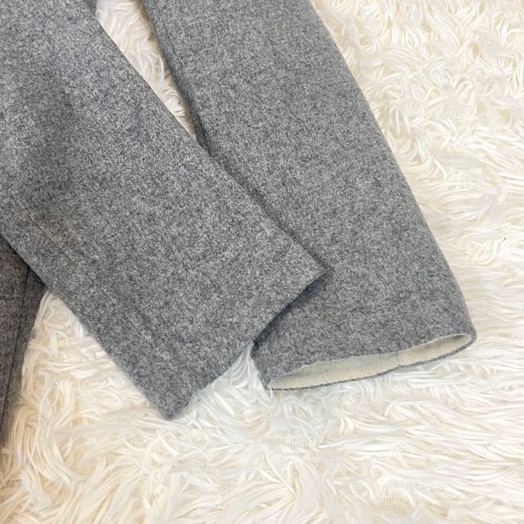 エンフォルド 美品✨ ウール チェスターコート メルトン生地 コクーン グレー