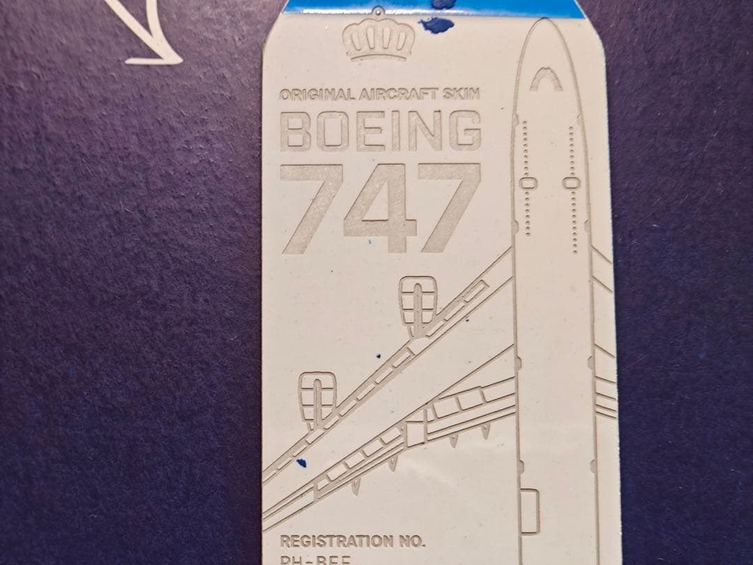 KLM Aviationtag B747-400M PH-BFF 塗装面完璧