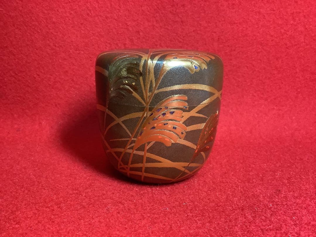 大棗　芒蒔絵　華正造【中古美品】