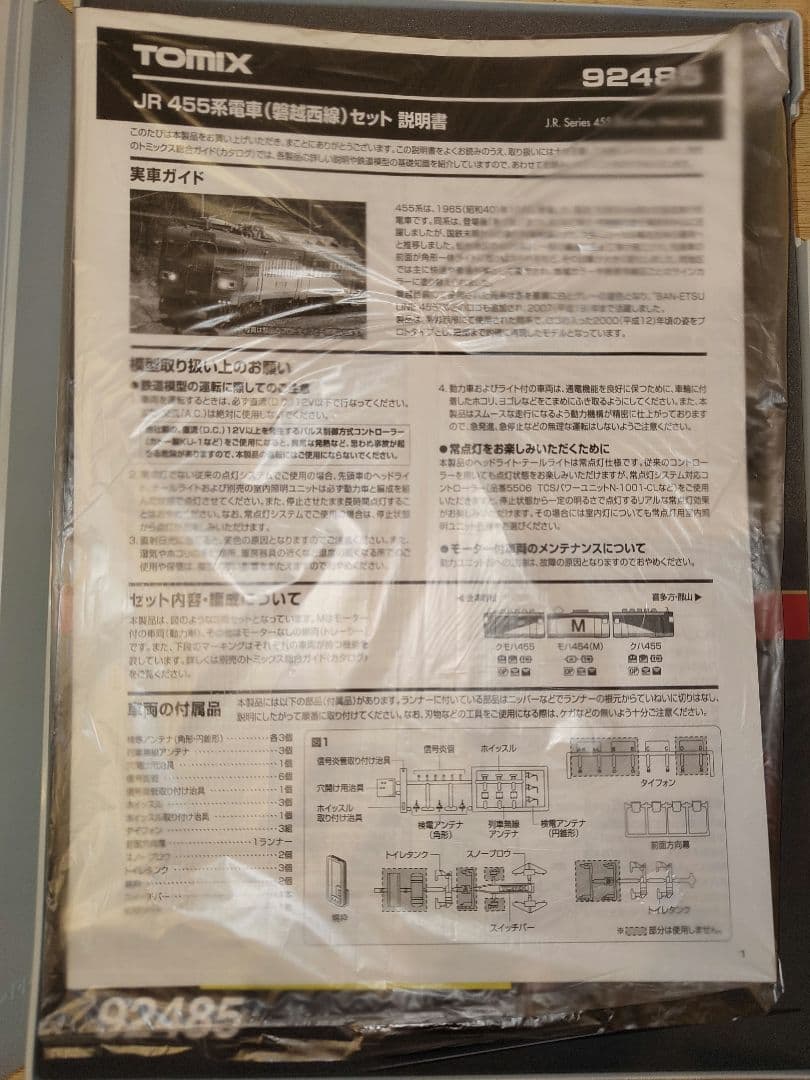 完全未使用 JR 455系 電車(磐越西線)セット 92485 TOMIX