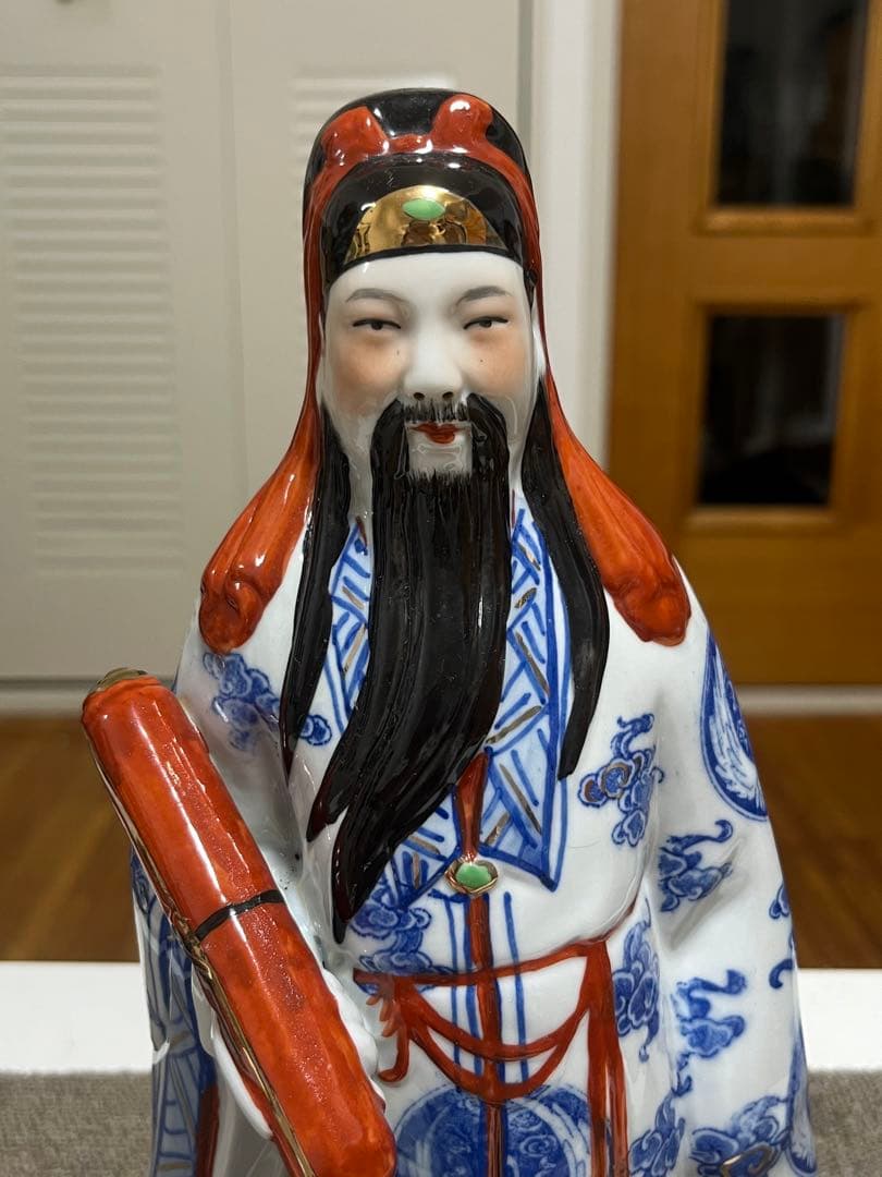 中国古美術　福禄寿　彫刻人形　幸福・財産・長寿を祈る仏様　 縁起物 陶器