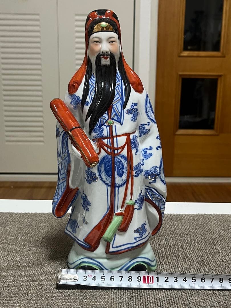 中国古美術　福禄寿　彫刻人形　幸福・財産・長寿を祈る仏様　 縁起物 陶器