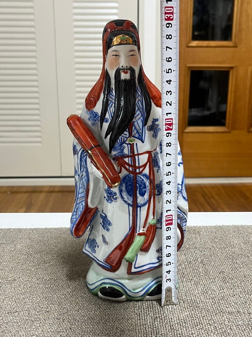 中国古美術　福禄寿　彫刻人形　幸福・財産・長寿を祈る仏様　 縁起物 陶器