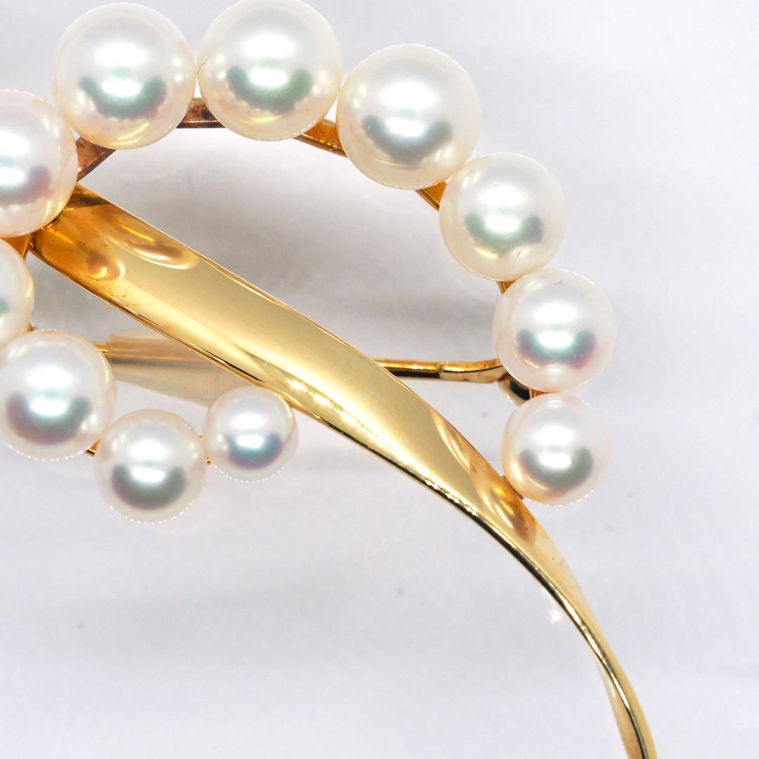 愛子さまご使用モデル【MIKIMOTO】K18YG パール ブローチ